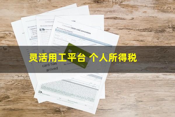 灵活用工平台 个人所得税